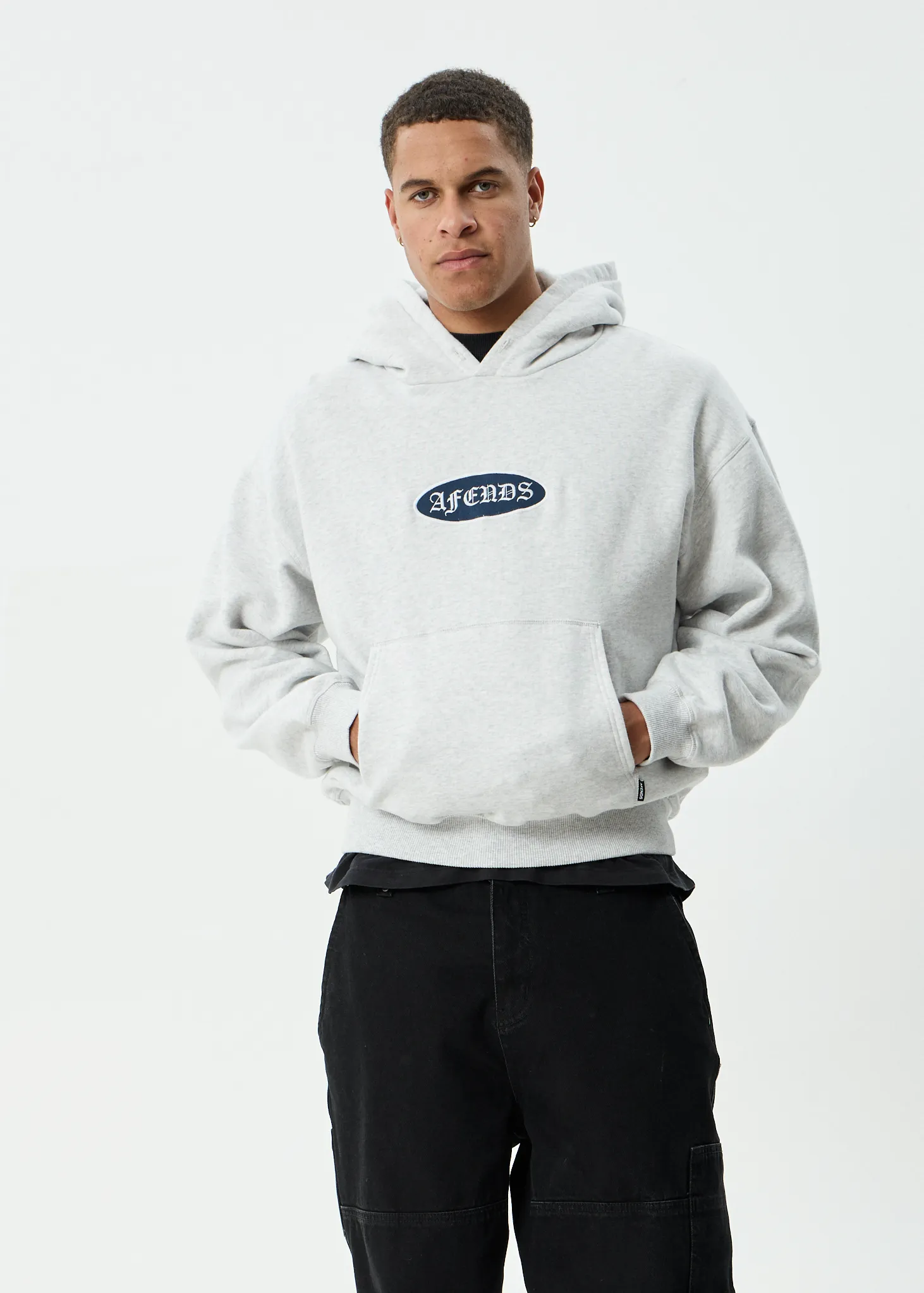 AFENDS Mens Supply - Pull On Hood - Grey Marle sold by Afends product image thumbnail 2