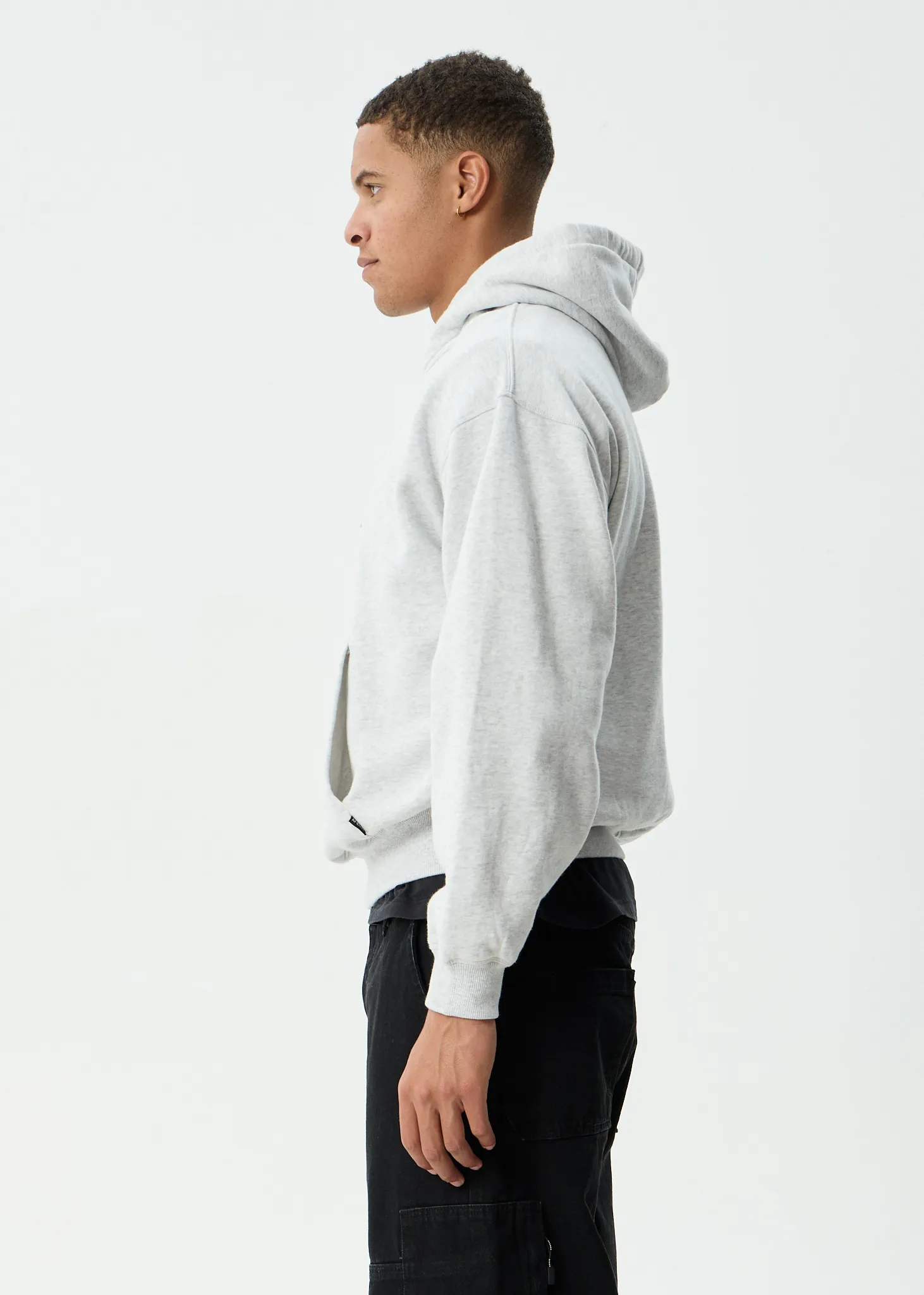 AFENDS Mens Supply - Pull On Hood - Grey Marle sold by Afends product image thumbnail 4
