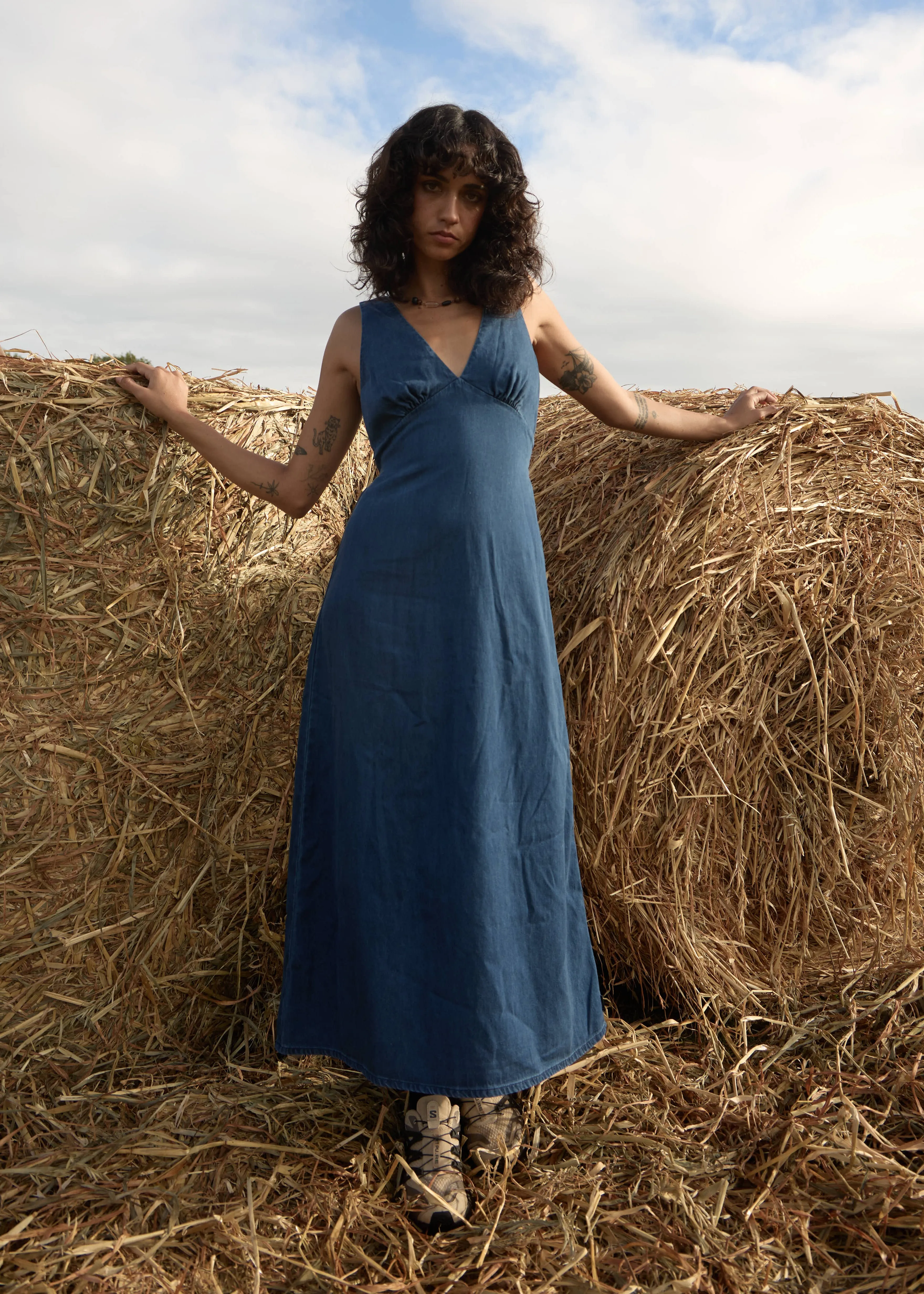 AFENDS Womens Palmer - Maxi Dress - Ink sold by Afends product image thumbnail 2