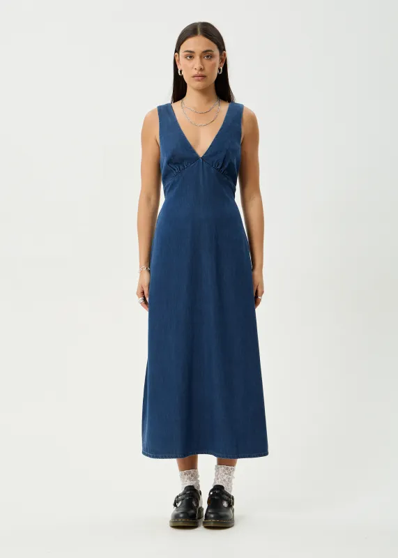 AFENDS Womens Palmer - Maxi Dress - Ink made by Afends