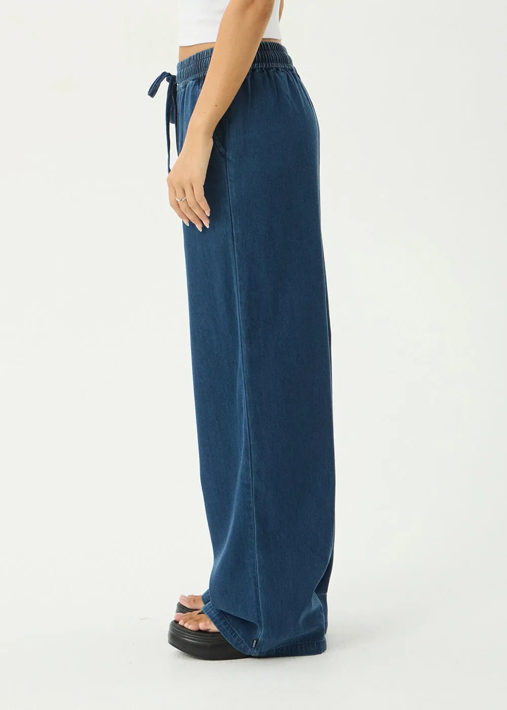 AFENDS Womens Palmer - Wide Leg Pant - Ink sold by Afends product image thumbnail 4