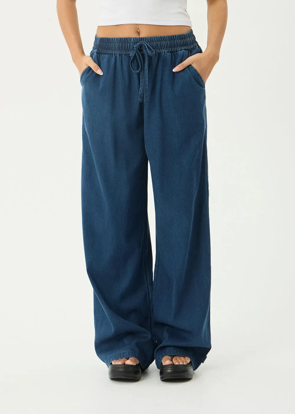 AFENDS Womens Palmer - Wide Leg Pant - Ink sold by Afends product image thumbnail 2