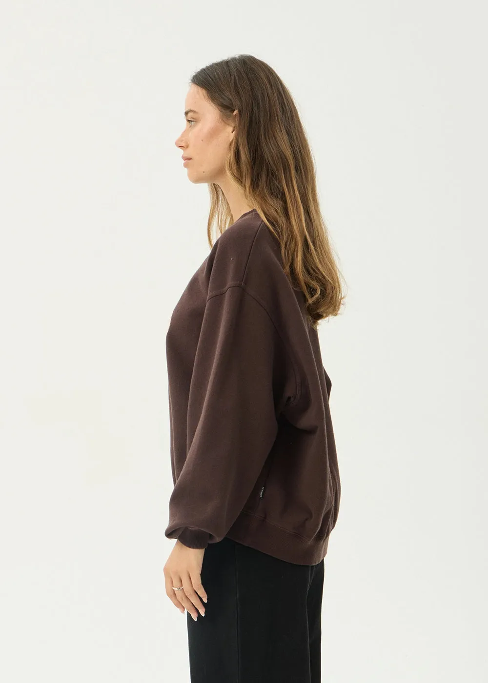 AFENDS Womens Raven - Crew Neck - Washed Coffee sold by Afends product image thumbnail 4