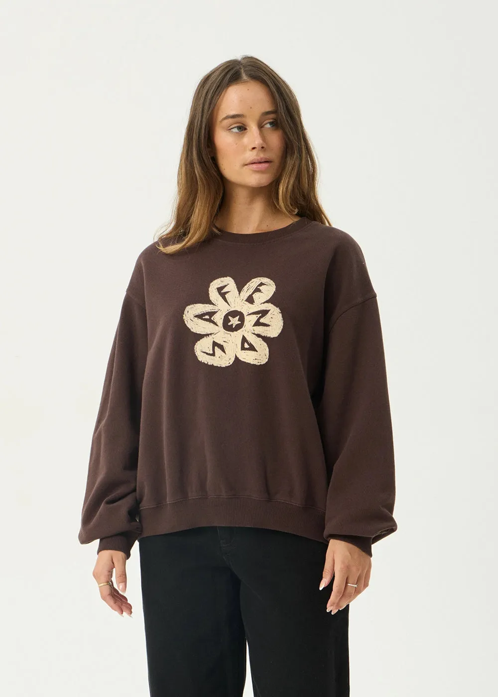 AFENDS Womens Raven - Crew Neck - Washed Coffee sold by Afends product image thumbnail 2