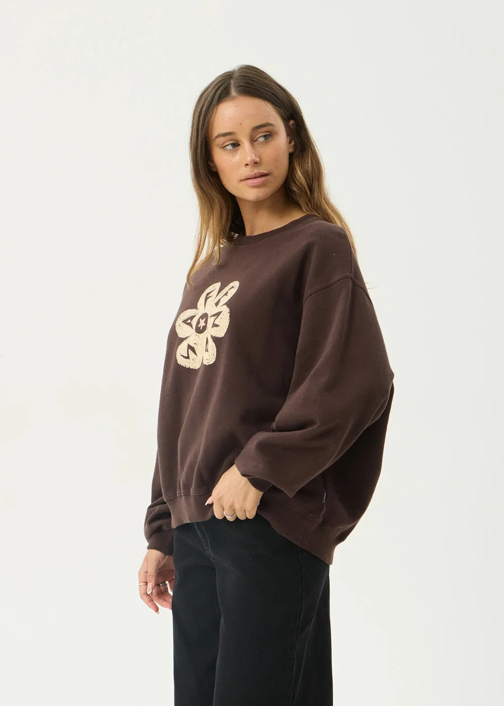 AFENDS Womens Raven - Crew Neck - Washed Coffee sold by Afends product image thumbnail 3