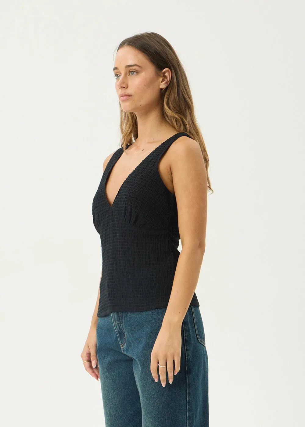 AFENDS Womens Robin - Seersucker Top - Black sold by Afends product image thumbnail 3