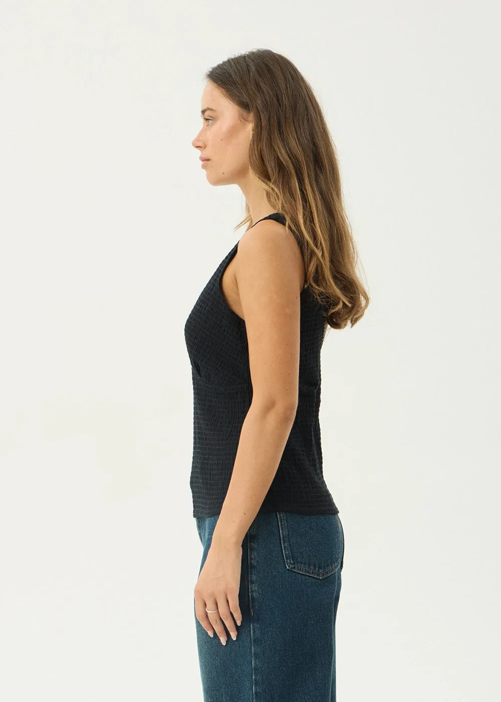AFENDS Womens Robin - Seersucker Top - Black sold by Afends product image thumbnail 4