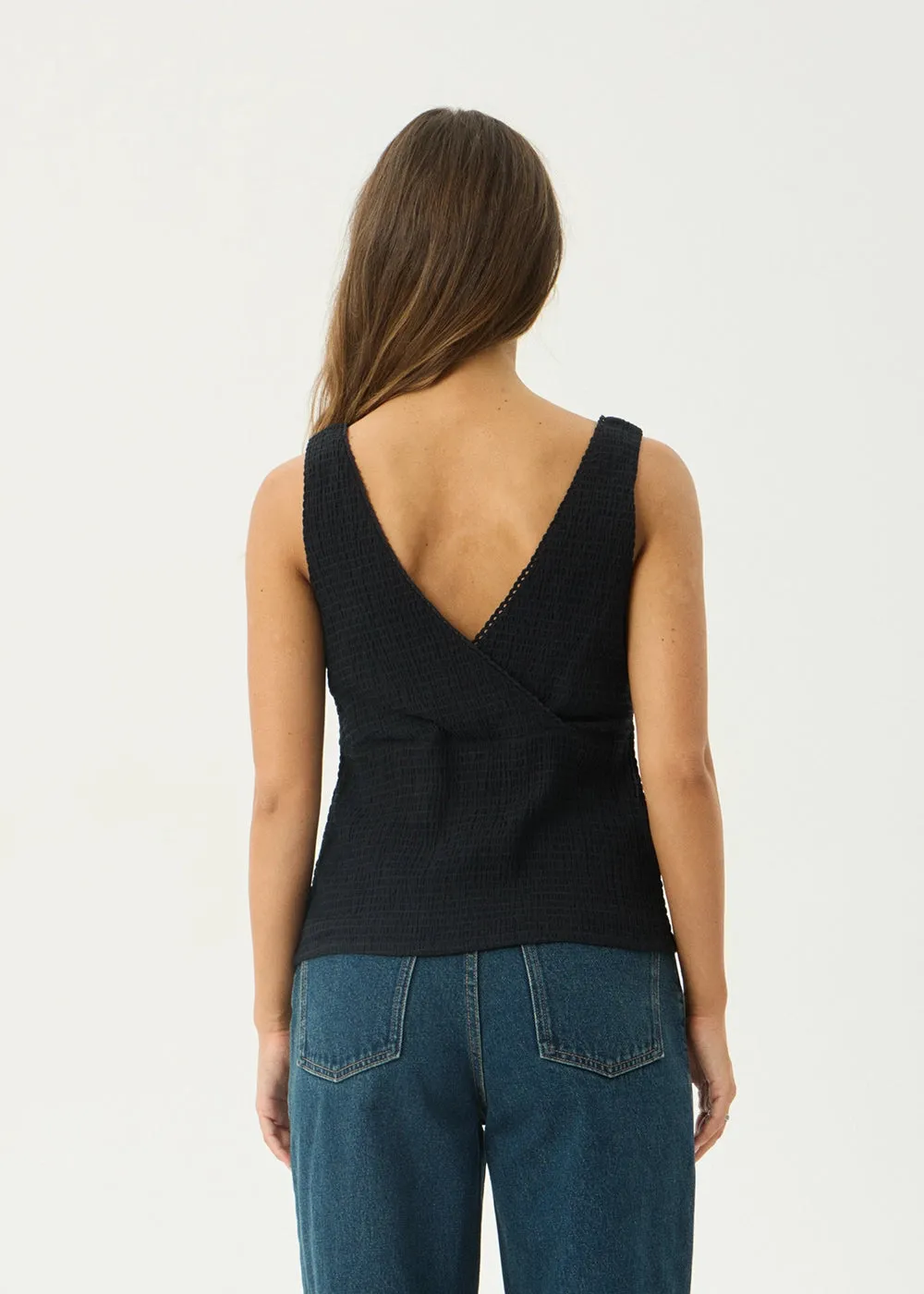 AFENDS Womens Robin - Seersucker Top - Black sold by Afends product image thumbnail 5