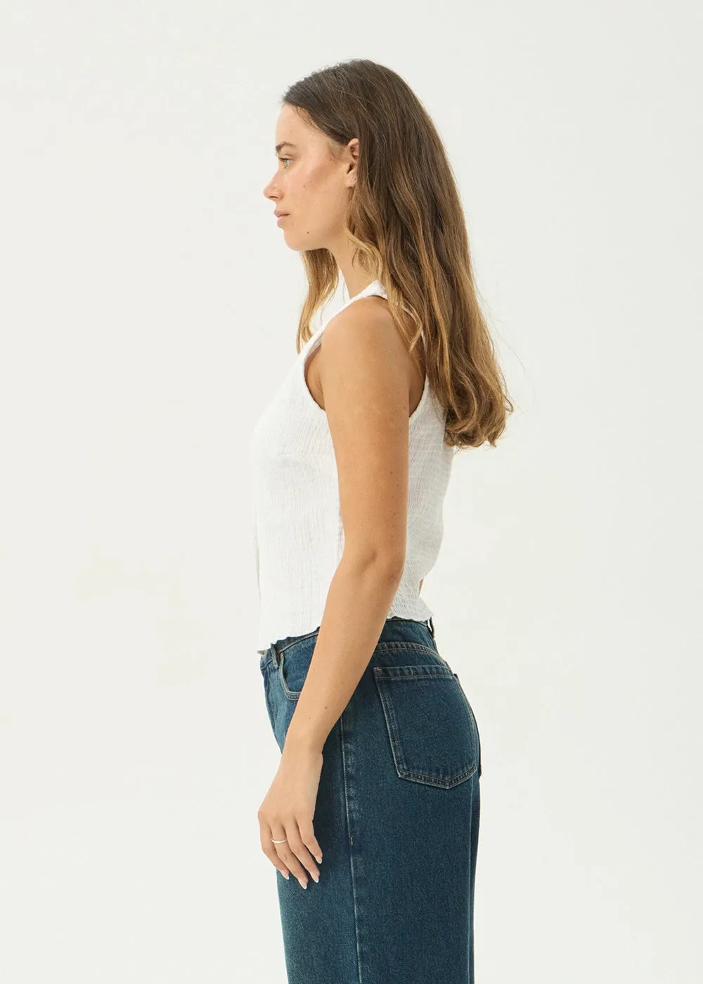 AFENDS Womens Lana - Seersucker Top - Off White sold by Afends product image thumbnail 5