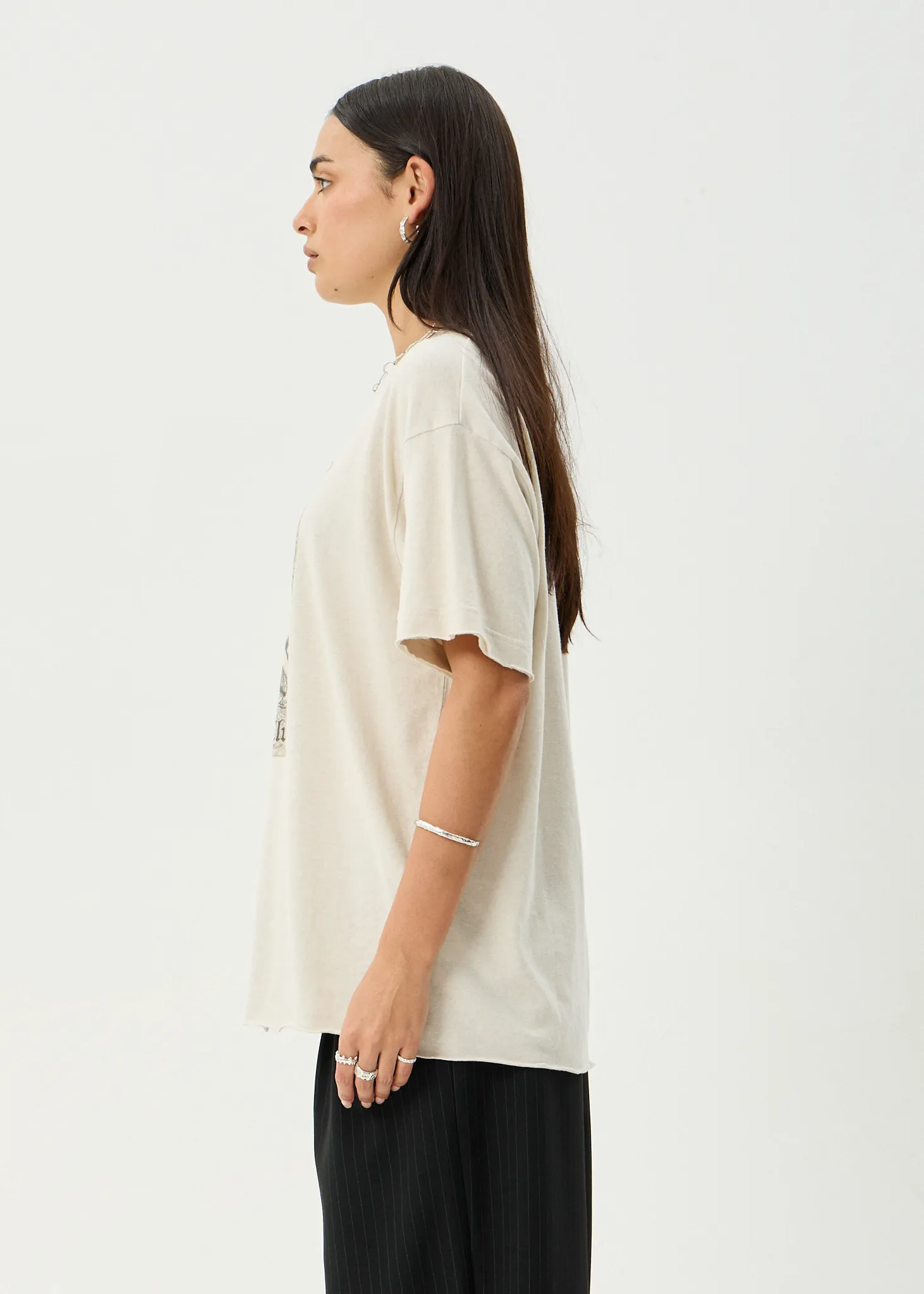 AFENDS Womens Temptation - Oversized Tee - Moonbeam sold by Afends product image thumbnail 4