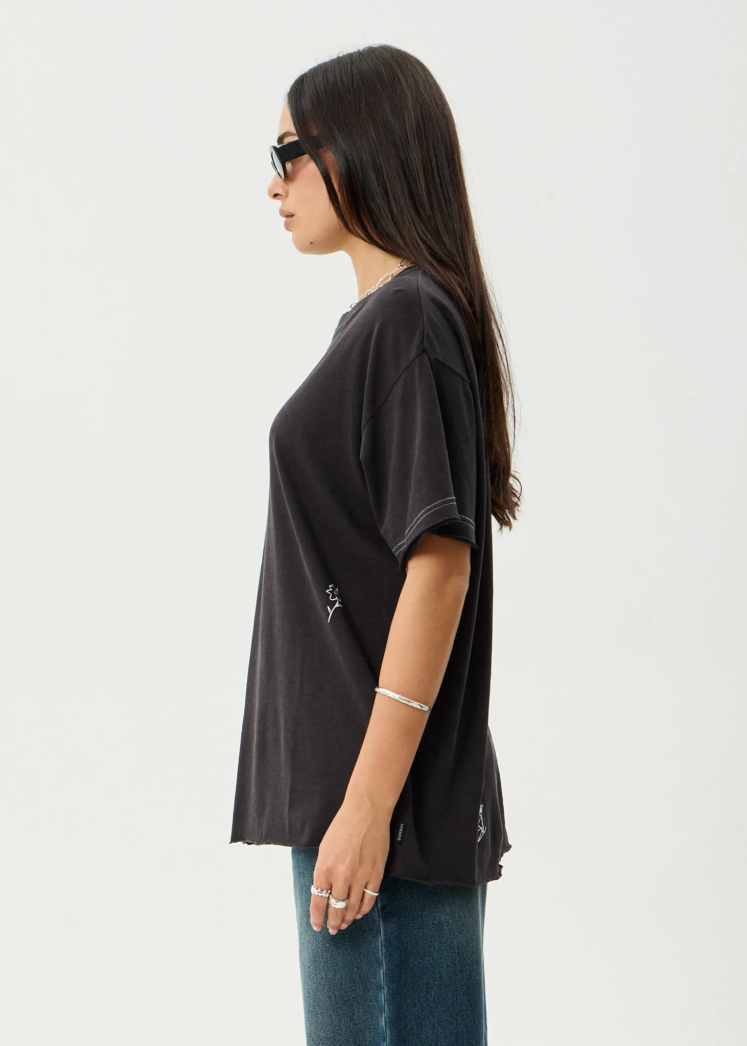 AFENDS Womens Rise - Oversized Tee - Stone Black sold by Afends product image thumbnail 3