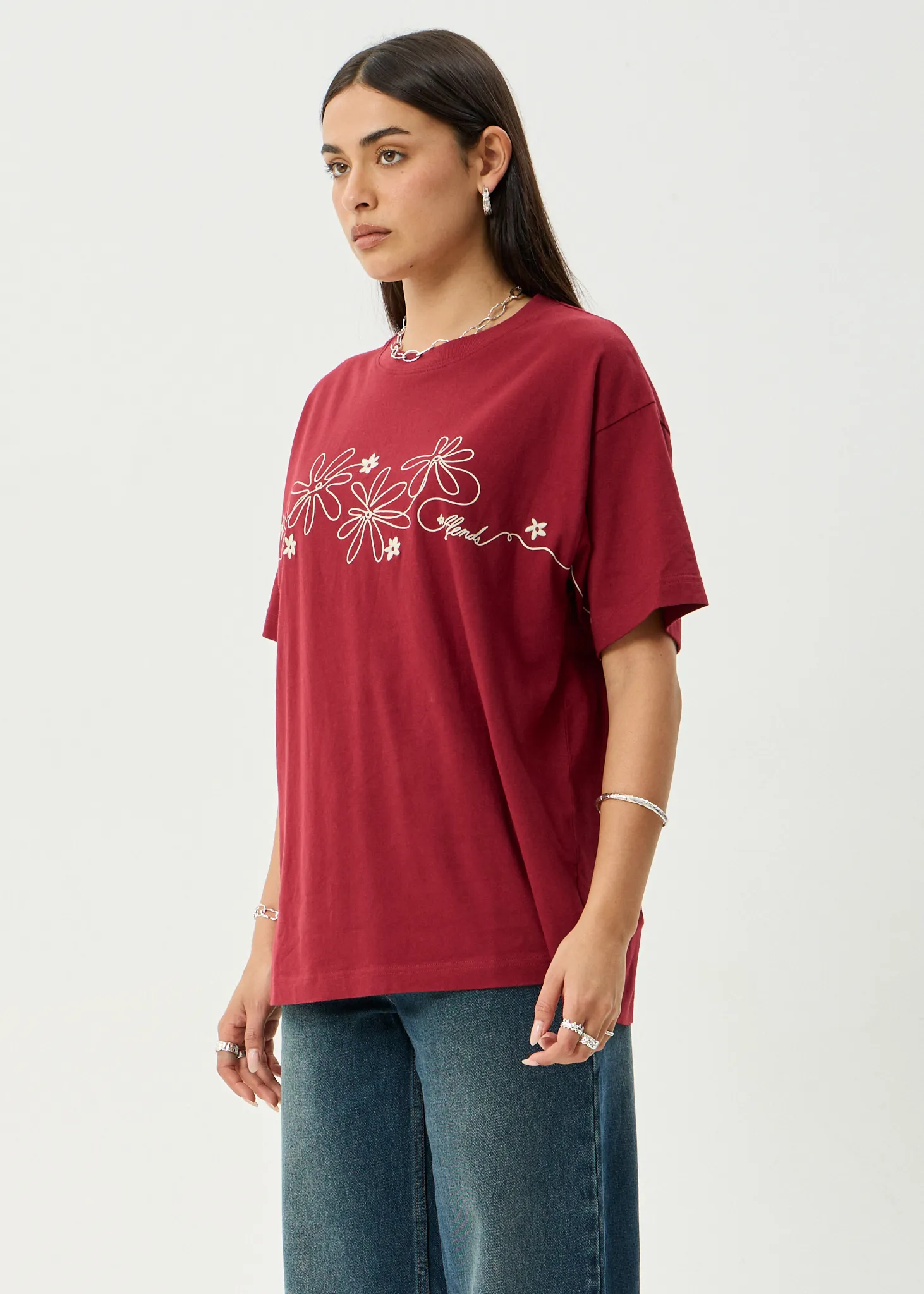 AFENDS Womens Locket - Oversized Tee - Ketchup sold by Afends product image thumbnail 3