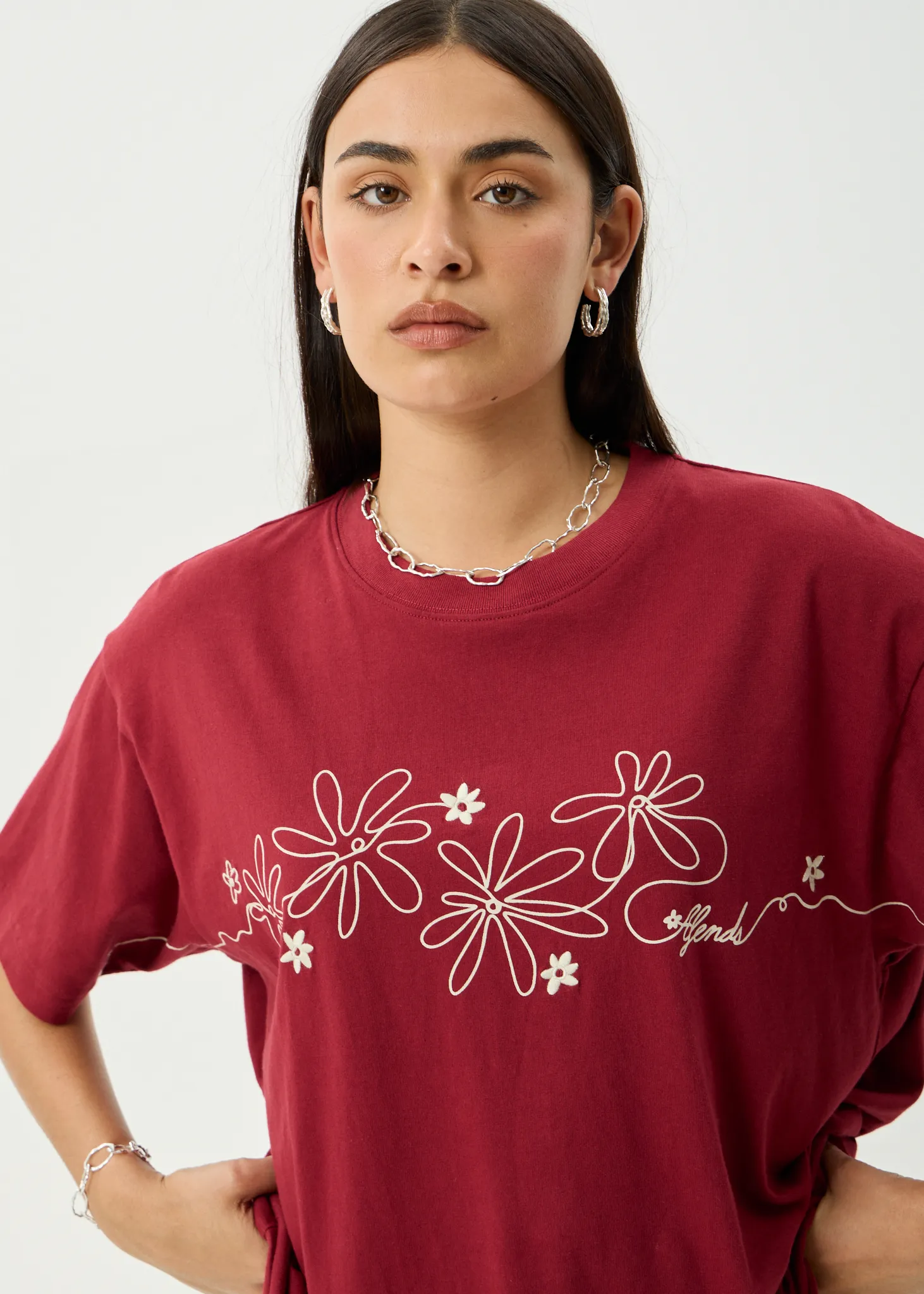 AFENDS Womens Locket - Oversized Tee - Ketchup sold by Afends product image thumbnail 2