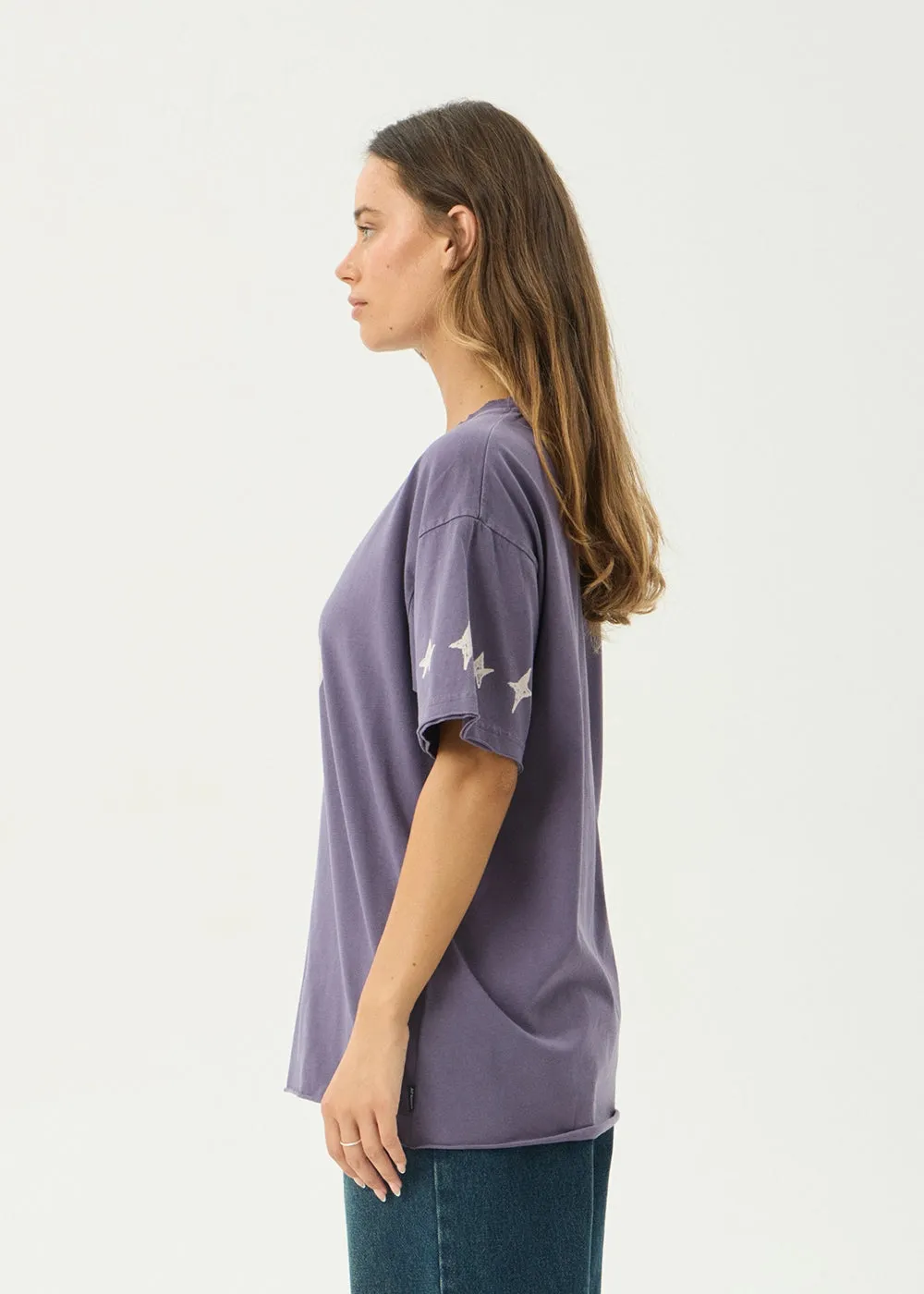 AFENDS Womens Raven - Oversized Tee - Vintage Aubergine sold by Afends product image thumbnail 5
