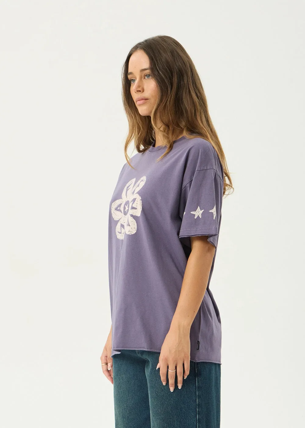 AFENDS Womens Raven - Oversized Tee - Vintage Aubergine sold by Afends product image thumbnail 3