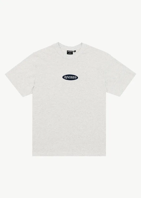 AFENDS Mens Supply - Retro Tee - Grey Marle made by Afends