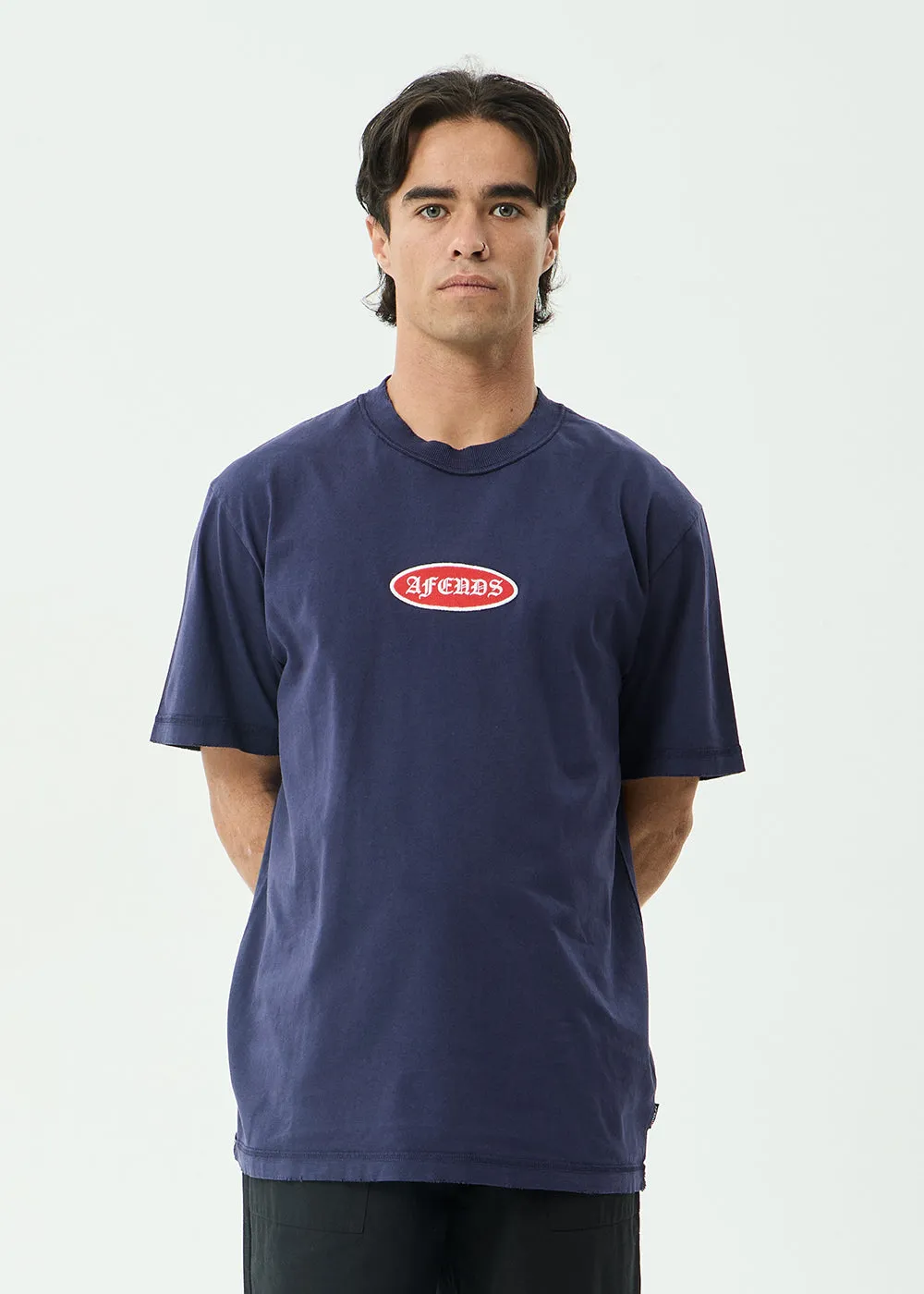 AFENDS Mens Supply - Retro Tee - Washed Deep Sea sold by Afends product image thumbnail 2