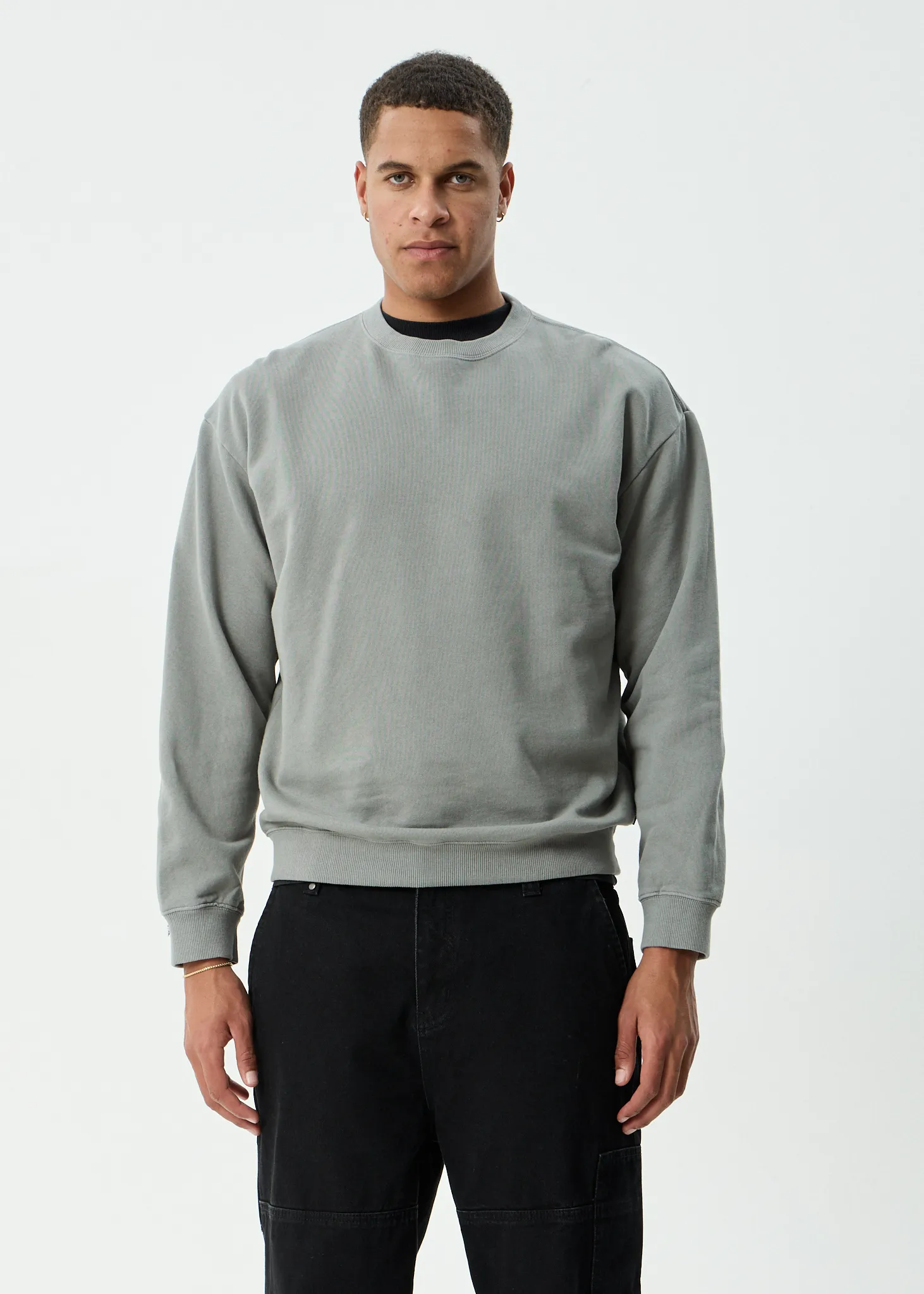 AFENDS Mens Genesis - Crew Neck - Washed Sycamore sold by Afends product image thumbnail 3
