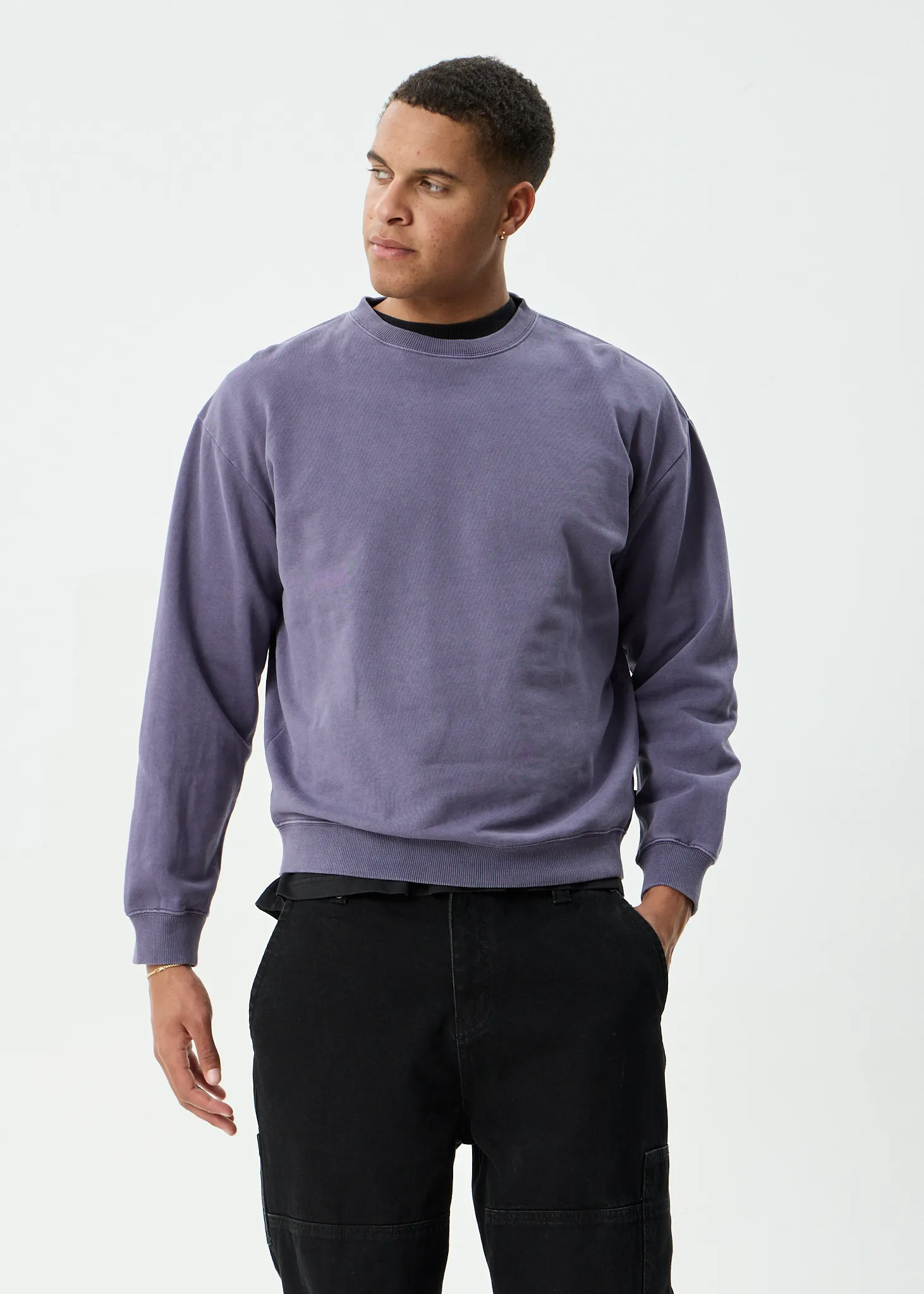 AFENDS Mens Genesis - Crew Neck - Vintage Aubergine sold by Afends product image thumbnail 5