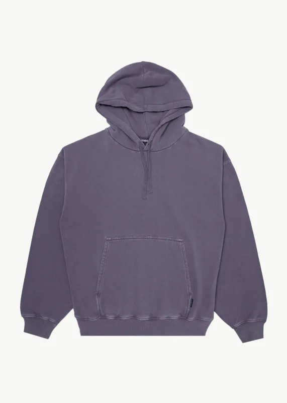 AFENDS Mens Genesis - Boxy Pull On Hood - Vintage Aubergine made by Afends