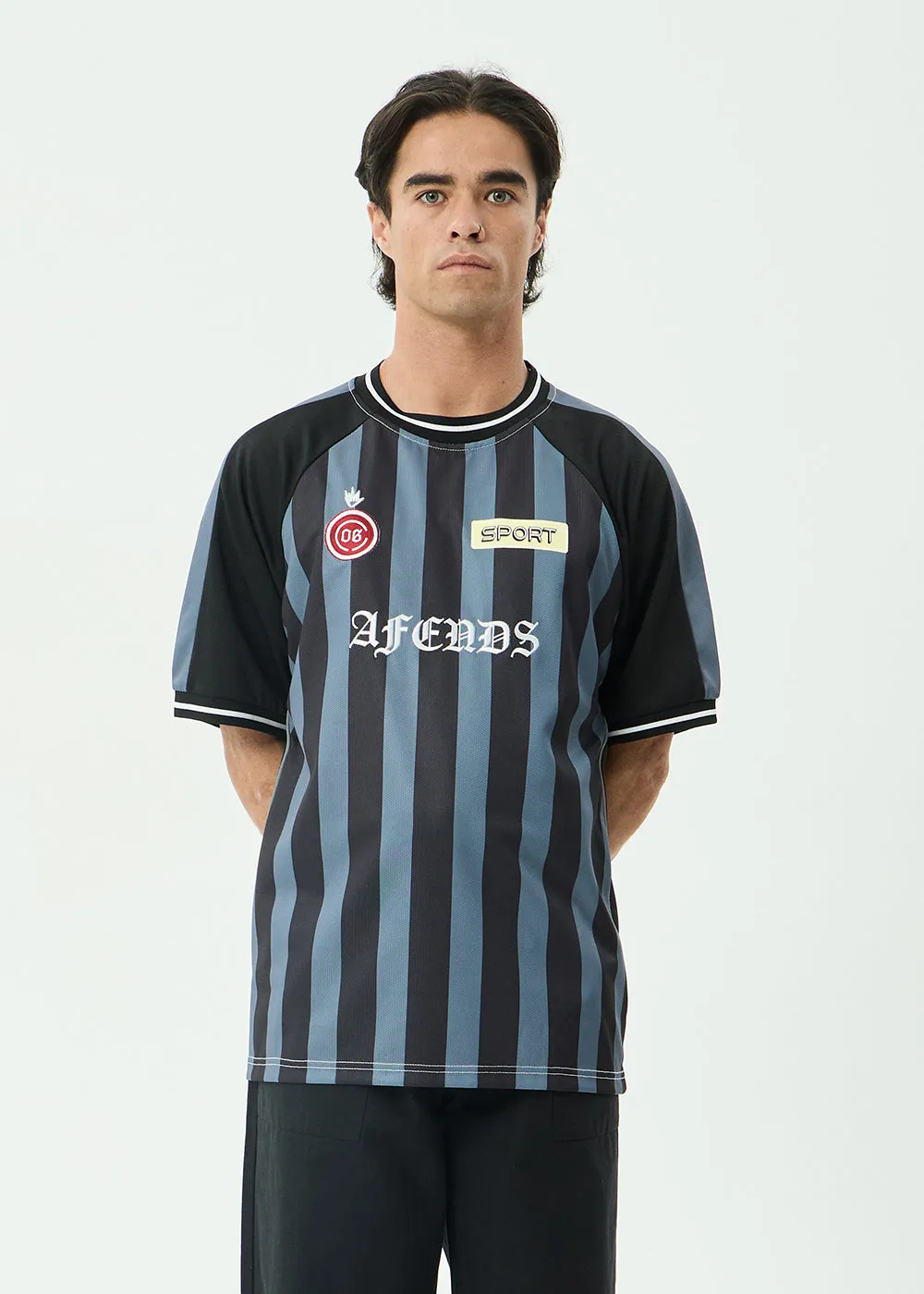 AFENDS Mens Holloway - Raglan Jersey - Black sold by Afends product image thumbnail 2