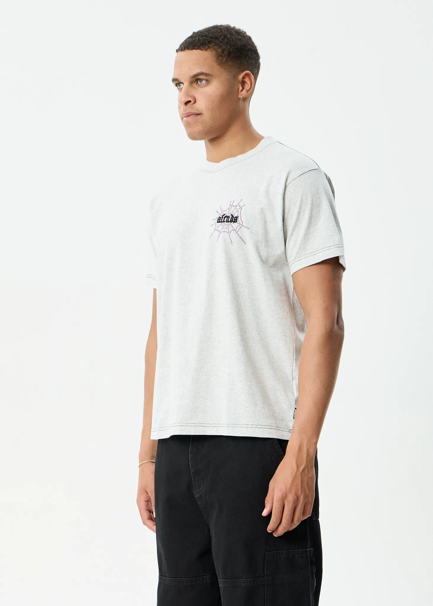 AFENDS Mens Tangled - Boxy Tee - Grey Marle sold by Afends product image thumbnail 4