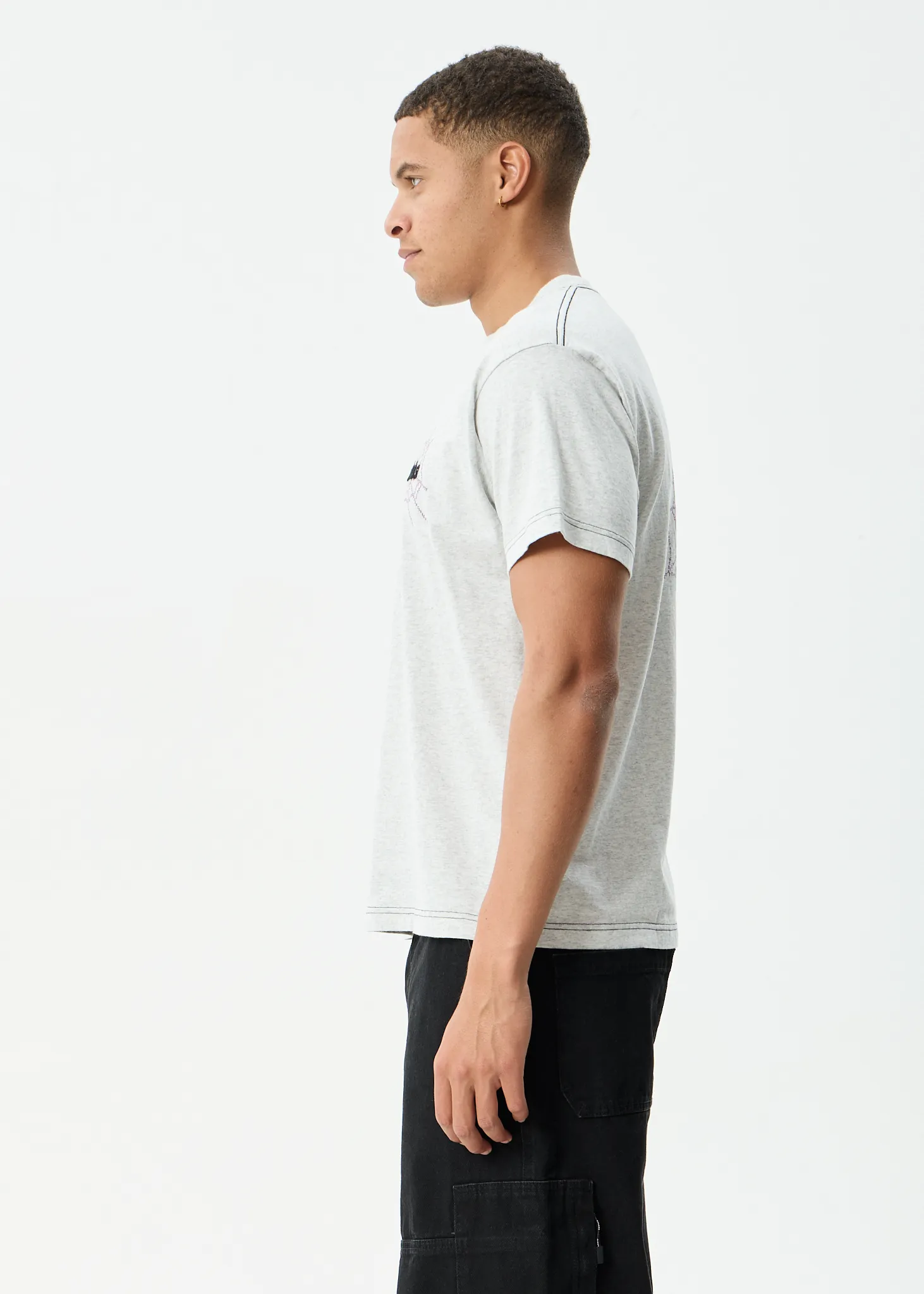 AFENDS Mens Tangled - Boxy Tee - Grey Marle sold by Afends product image thumbnail 5