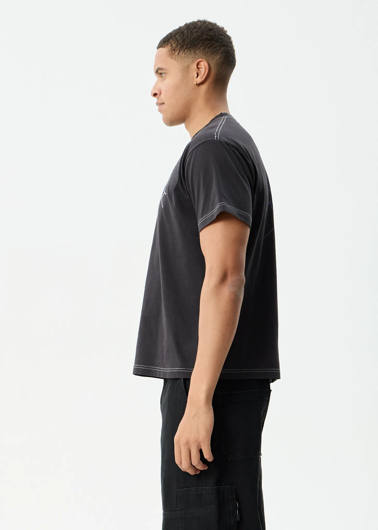AFENDS Mens Tangled - Boxy Tee - Stone Black sold by Afends product image thumbnail 5