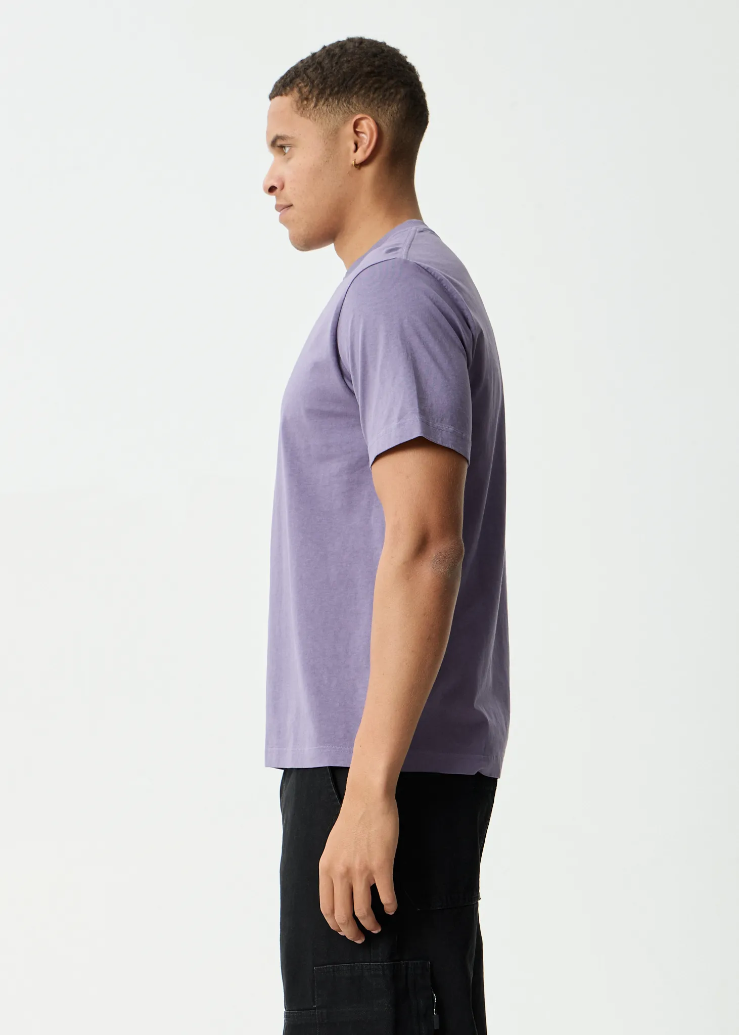 AFENDS Mens Delites - Heavyweight Retro Tee - Vintage Aubergine sold by Afends product image thumbnail 4