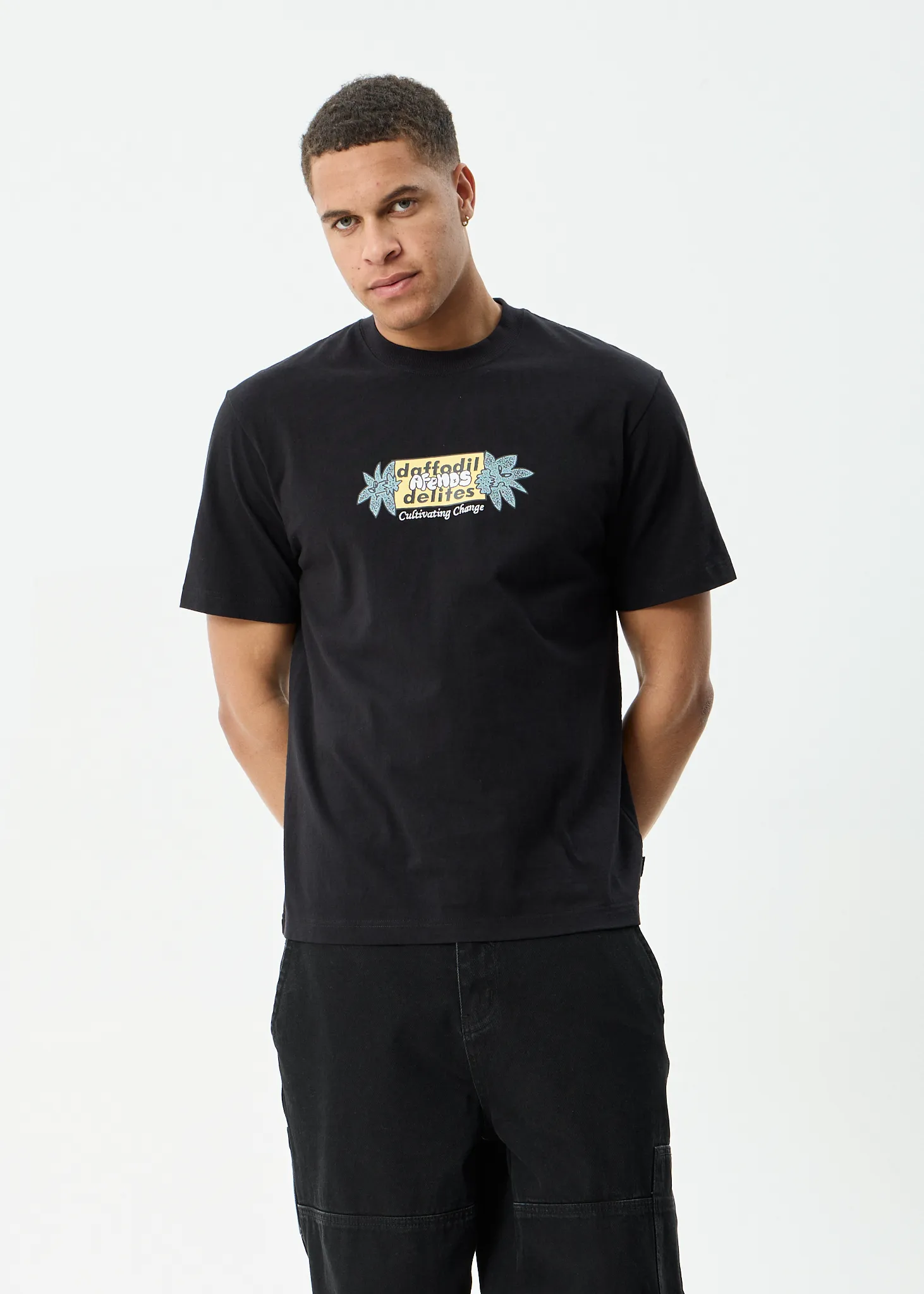 AFENDS Mens Delites - Heavyweight Retro Tee - Black sold by Afends product image thumbnail 2