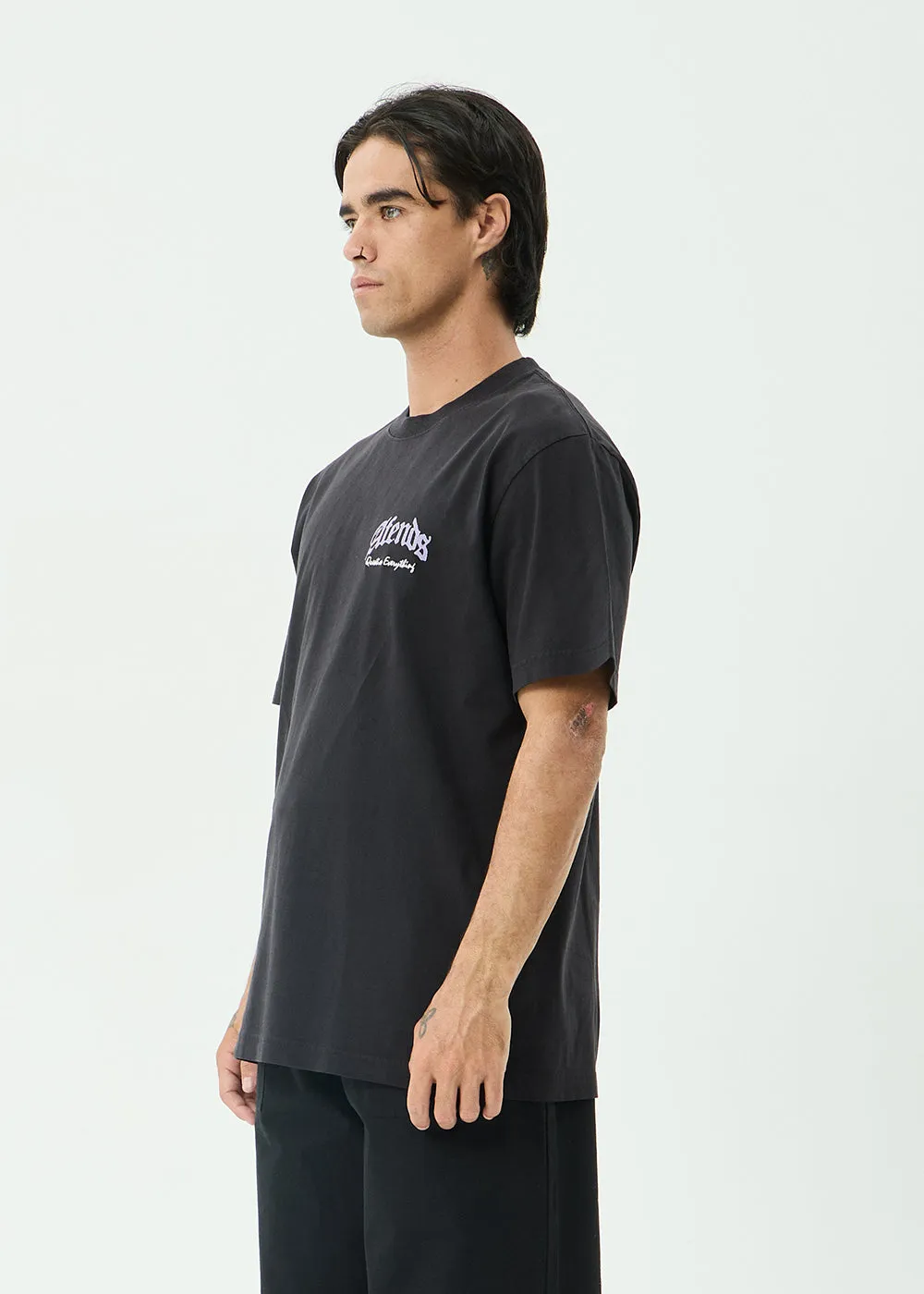 AFENDS Mens Thirty Three Ten - Retro Tee - Stone Black sold by Afends product image thumbnail 4