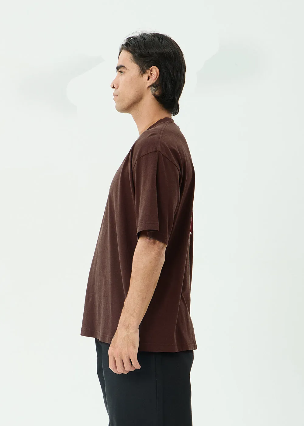 AFENDS Mens Perception - Boxy Tee - Washed Coffee sold by Afends product image thumbnail 5