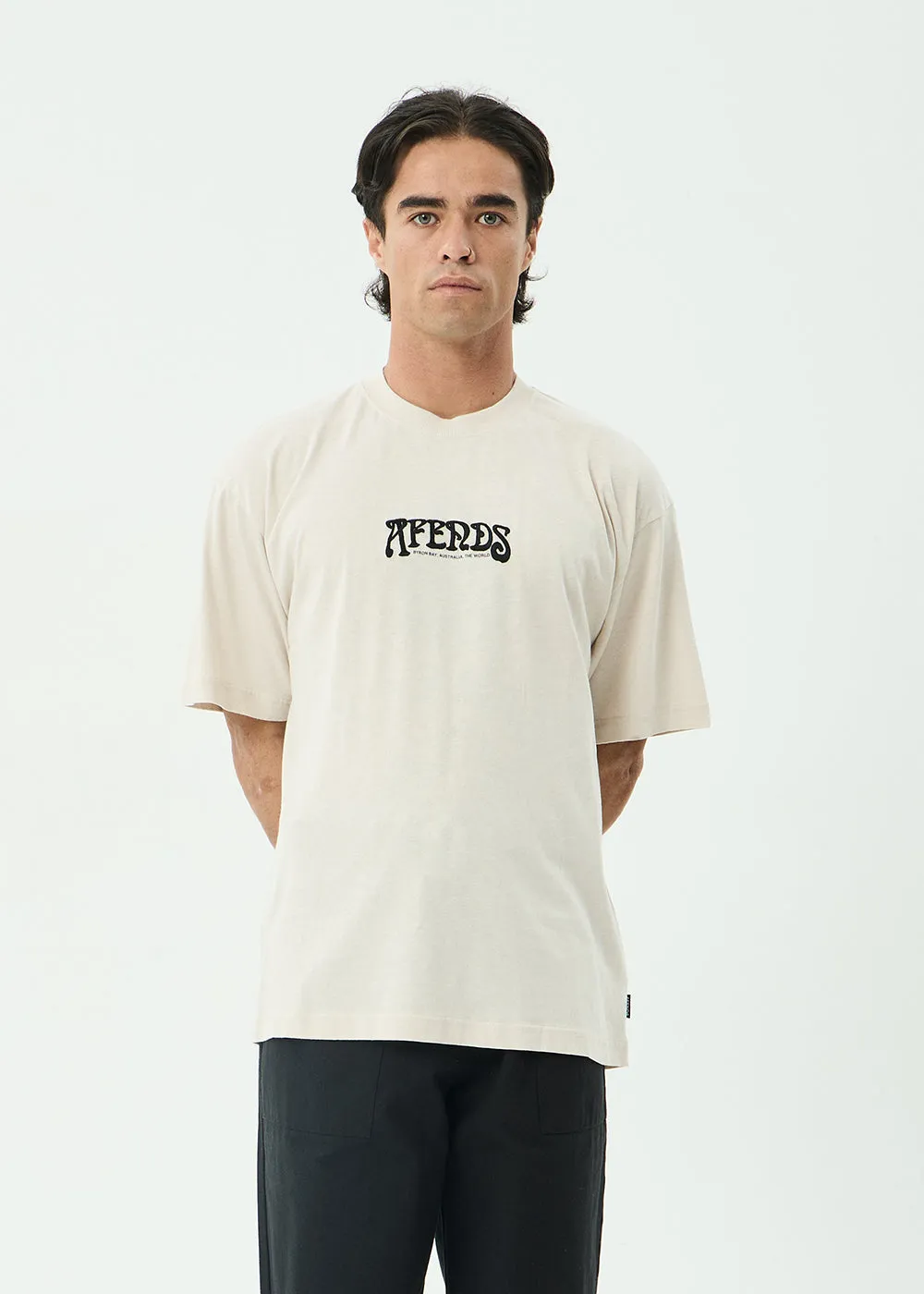AFENDS Mens Perception - Boxy Tee - Moonbeam sold by Afends product image thumbnail 3