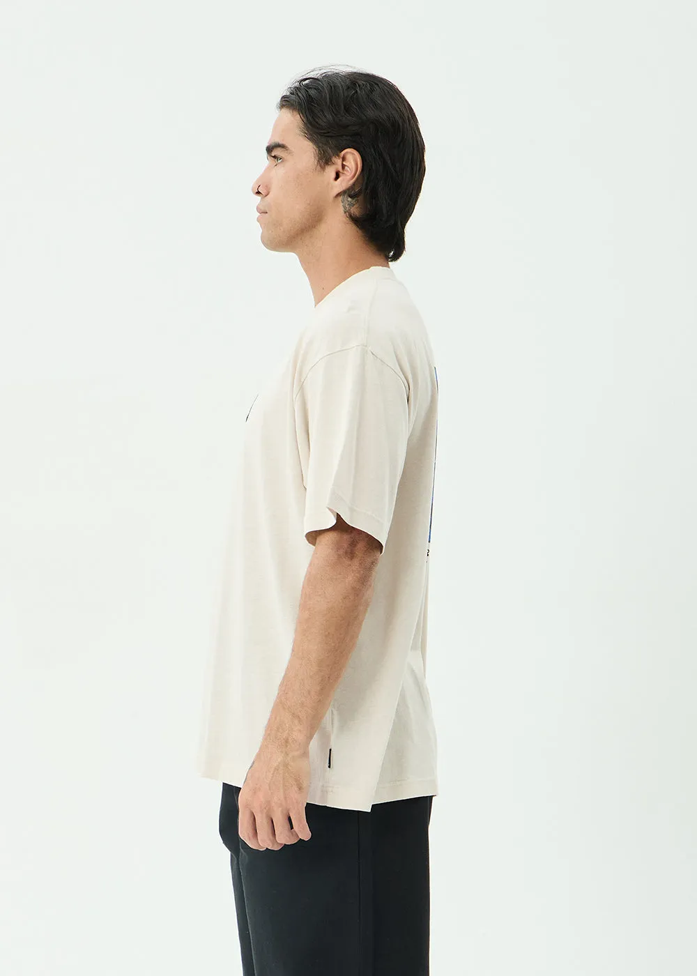 AFENDS Mens Perception - Boxy Tee - Moonbeam sold by Afends product image thumbnail 5
