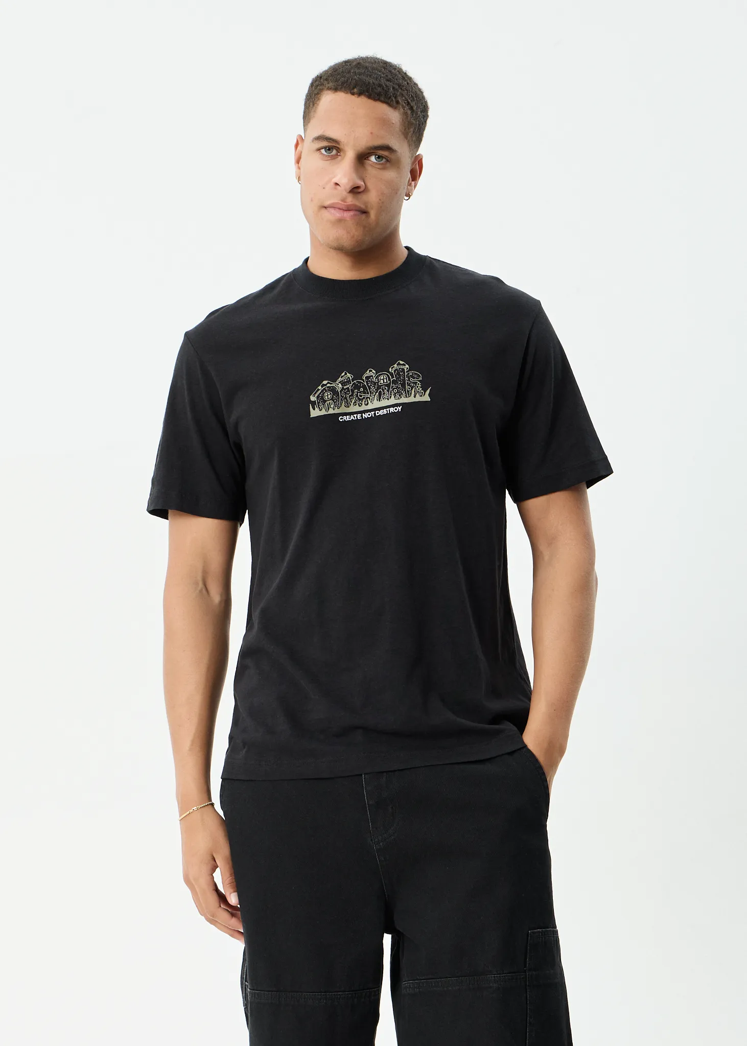 AFENDS Mens Allure - Retro Tee - Black sold by Afends product image thumbnail 2