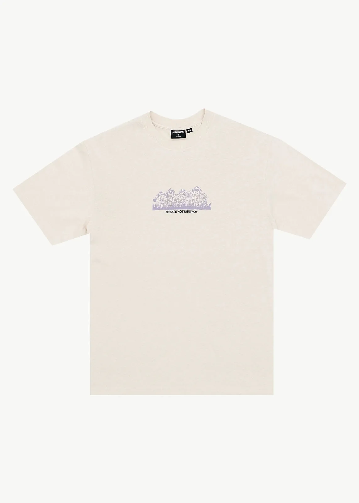 AFENDS Mens Allure - Retro Tee - Moonbeam sold by Afends