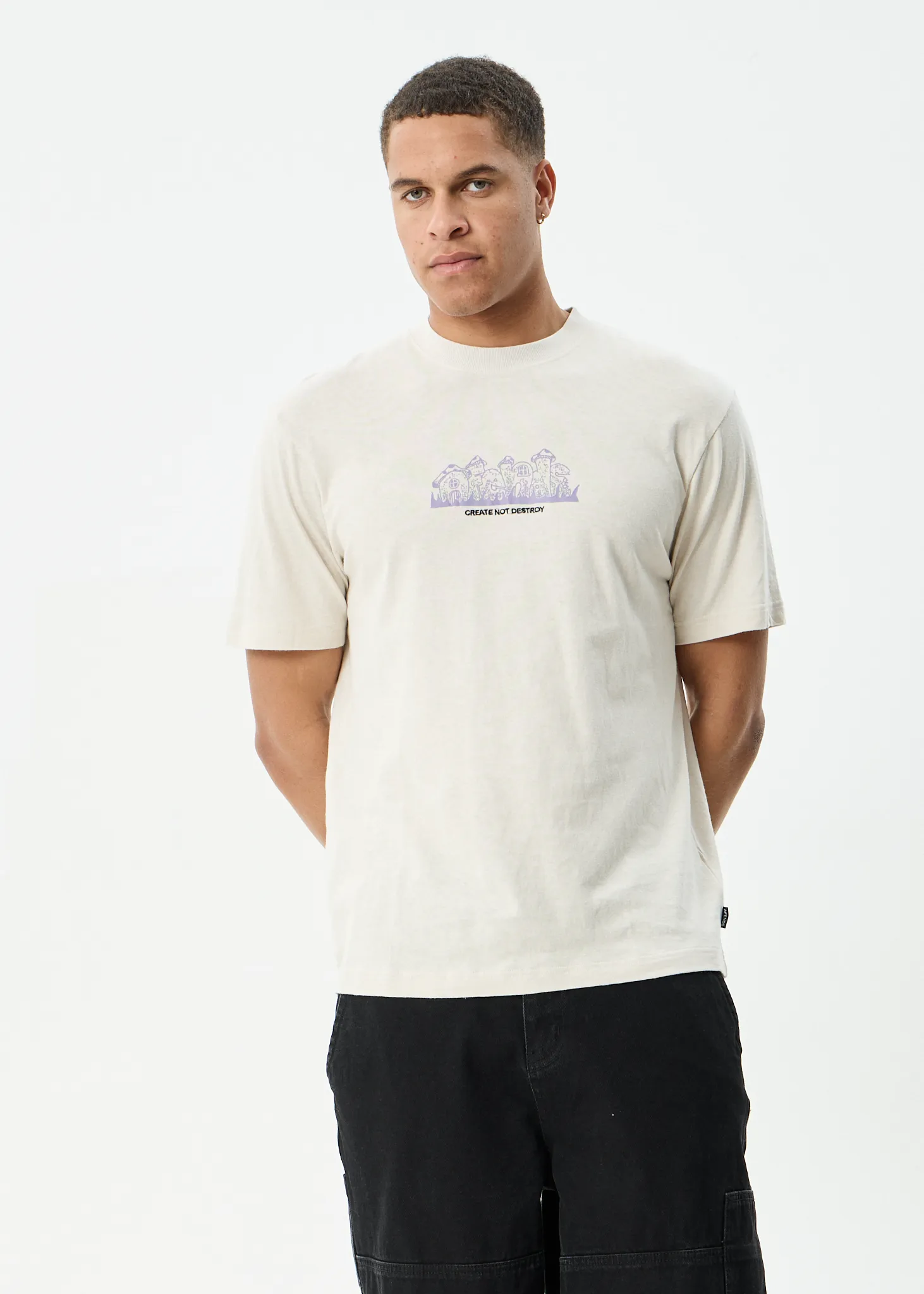 AFENDS Mens Allure - Retro Tee - Moonbeam sold by Afends product image thumbnail 2