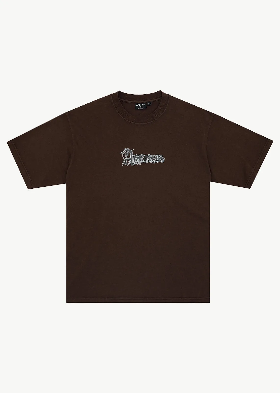AFENDS Mens Labyrinth - Boxy Tee - Washed Coffee sold by Afends