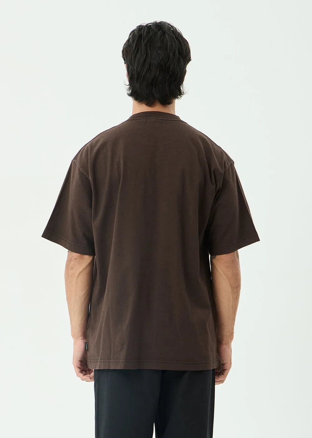 AFENDS Mens Labyrinth - Boxy Tee - Washed Coffee sold by Afends product image thumbnail 5