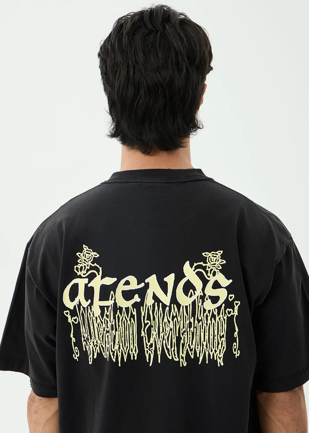 AFENDS Mens Pent-A-Gone - Heavyweight Boxy Tee - Stone Black sold by Afends product image thumbnail 2