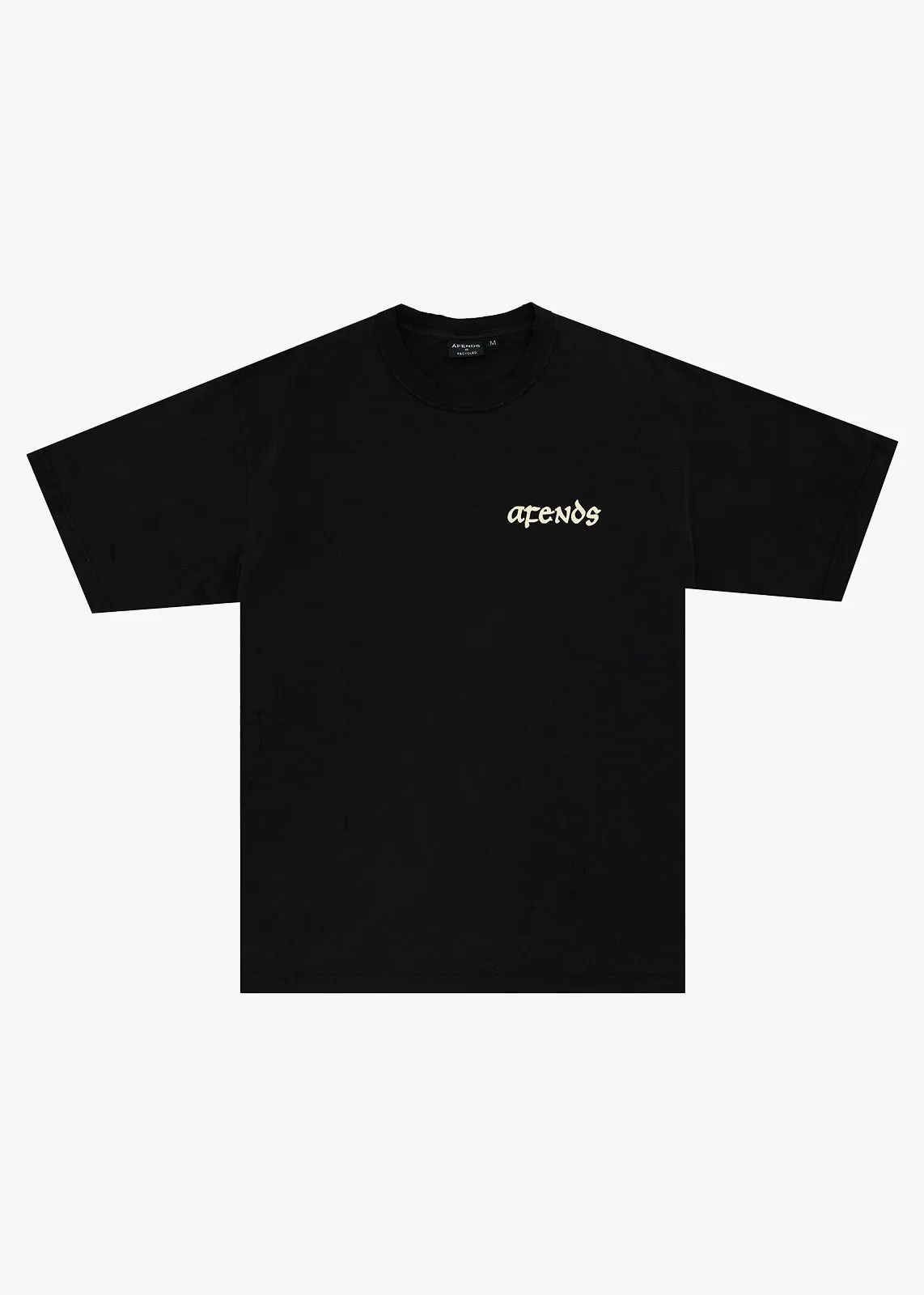 AFENDS Mens Pent-A-Gone - Heavyweight Boxy Tee - Stone Black sold by Afends