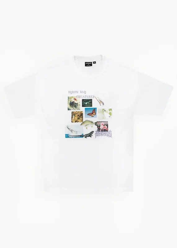 AFENDS Mens Creatures - Boxy Tee - White made by Afends