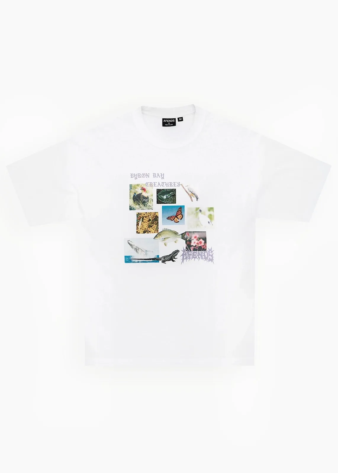 AFENDS Mens Creatures - Boxy Tee - White sold by Afends