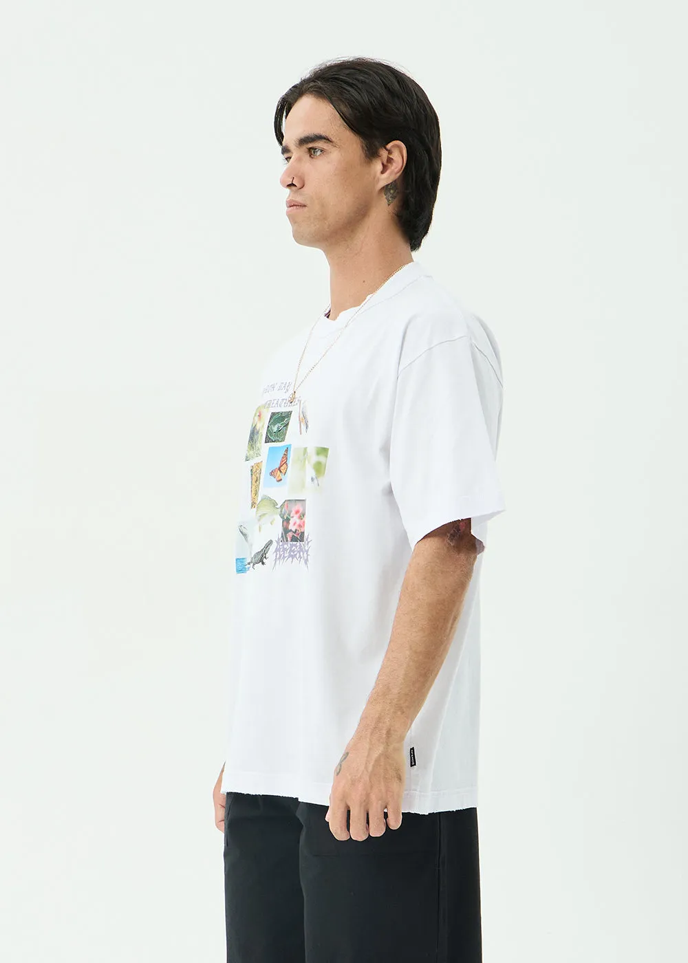 AFENDS Mens Creatures - Boxy Tee - White sold by Afends product image thumbnail 5