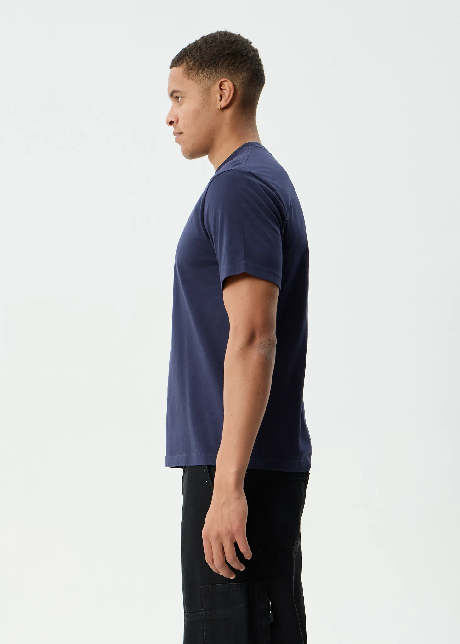 AFENDS Mens Vinyl - Retro Tee - Washed Deep Sea sold by Afends product image thumbnail 4