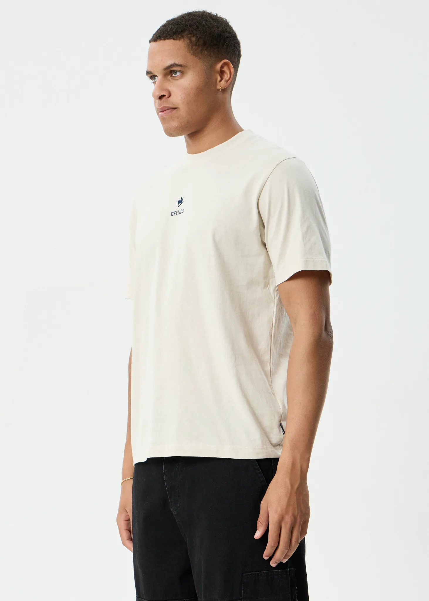 AFENDS Mens Burnin - Retro Tee - Moonbeam sold by Afends product image thumbnail 3