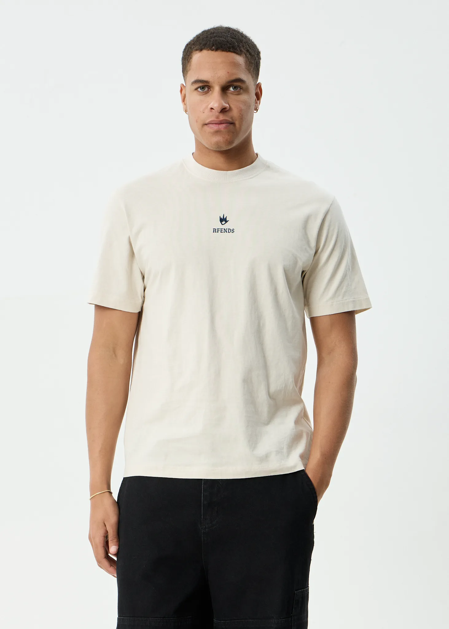 AFENDS Mens Burnin - Retro Tee - Moonbeam sold by Afends product image thumbnail 2