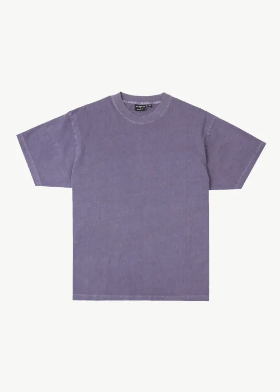 AFENDS Mens Genesis - Heavyweight Boxy Tee - Vintage Aubergine made by Afends