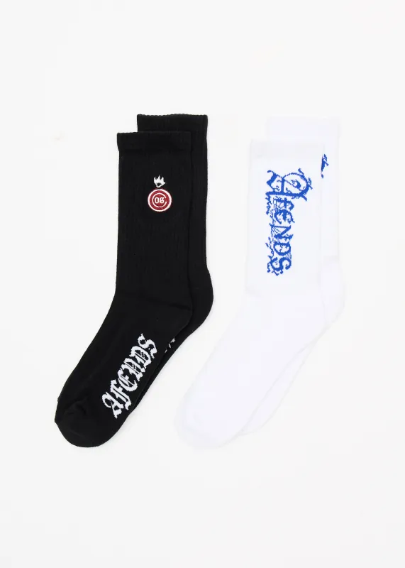 AFENDS Mens Team - Socks Two Pack - Multi made by Afends