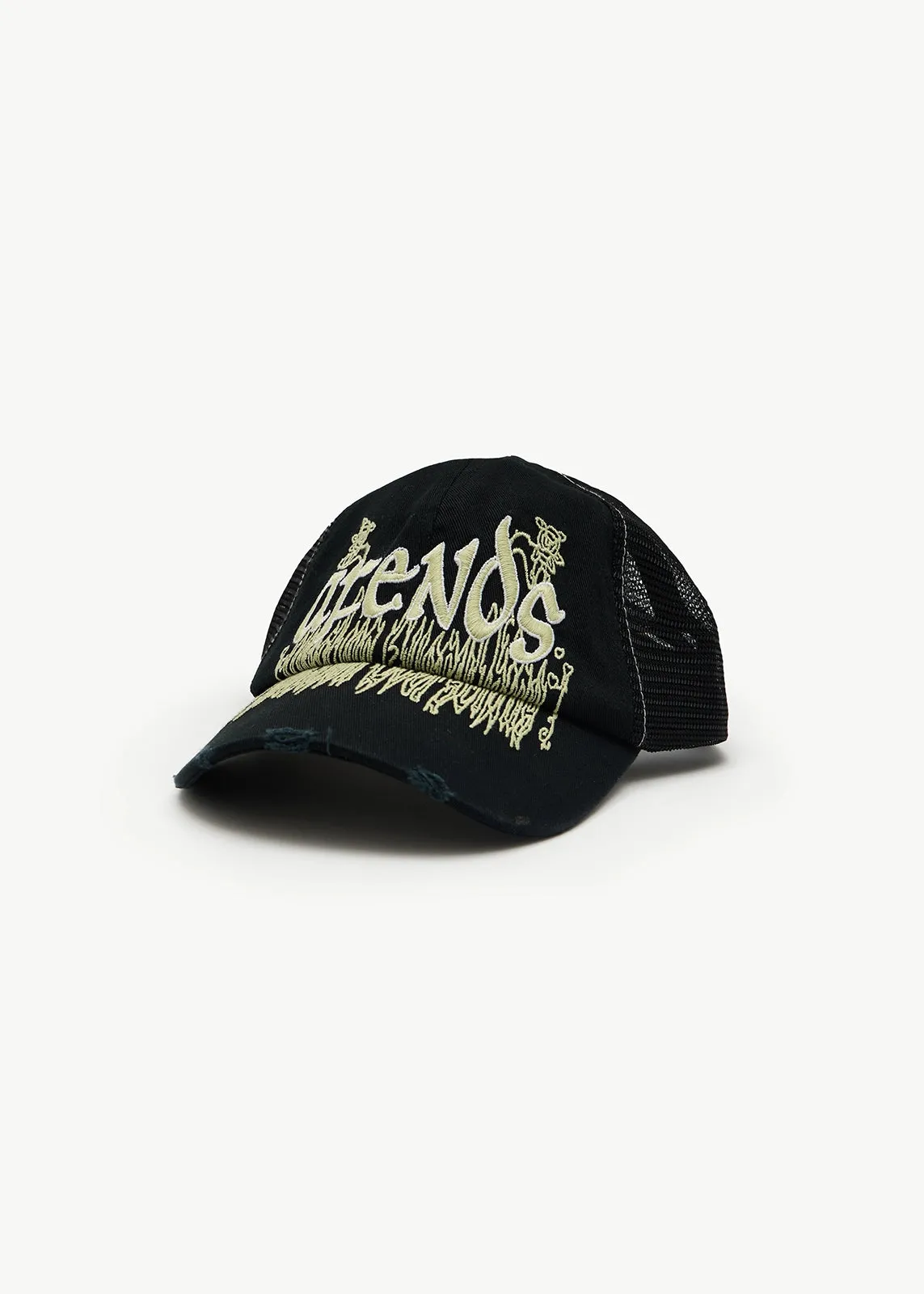 AFENDS Mens Pent-A-Gone - Six Panel Mesh Cap - Stone Black sold by Afends
